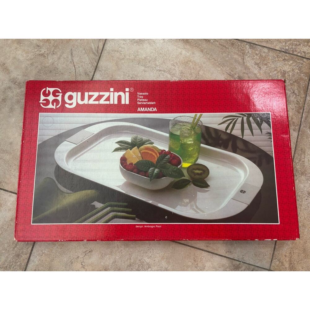 Guzzini Amanda Large Acrylic Serving Tray Clear In Box